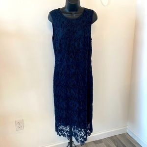 Ann Taylor  Women’s Blue Lace Dress Navy Size 12